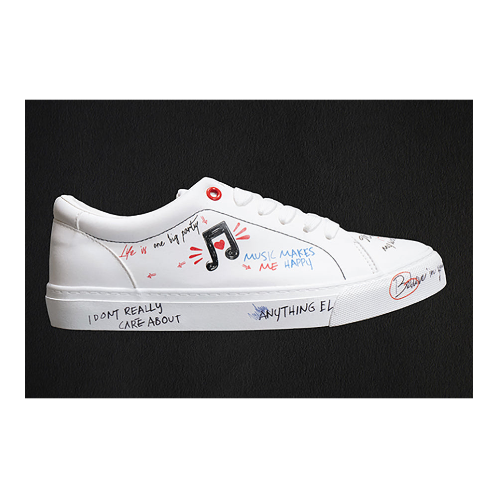 Women's Inscribed Plimsoll Sneakers