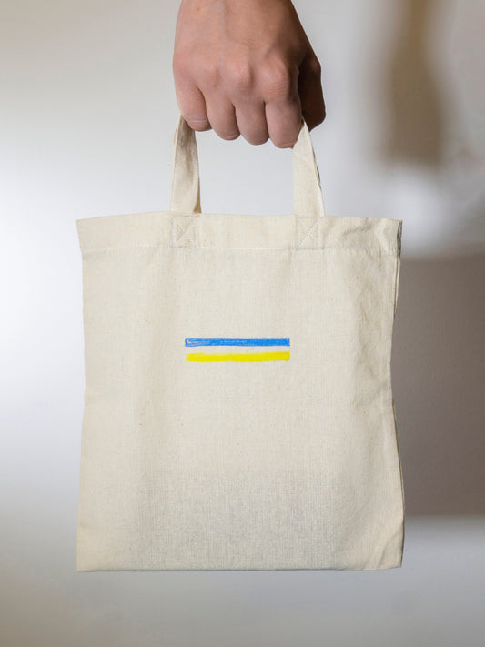 HAND PAINTED "UKRAINE HEART" TOTE BAG